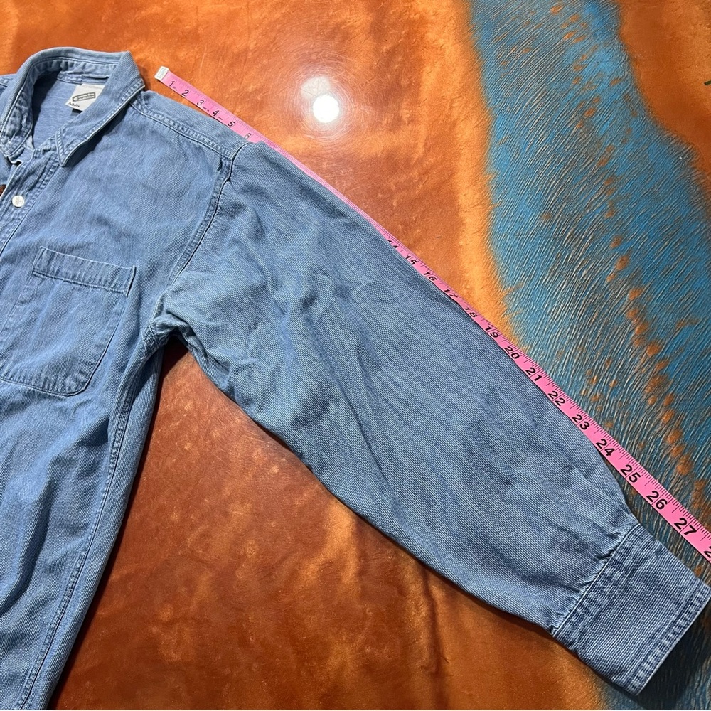 VTG 90s Warner Bros Looney Tunes Denim Embroidered button up shirt small - Picture 13 of 13